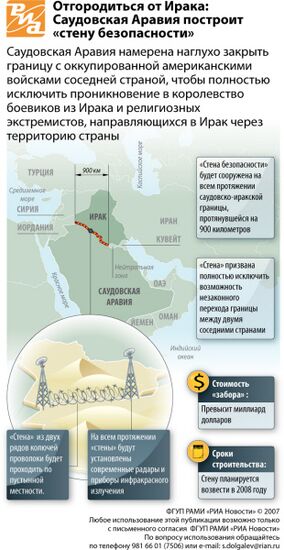 Отгородиться от Ирака: 
Саудовская Аравия построит 
«стену безопасности»