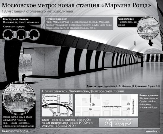 Московское метро: новая станция "Марьина Роща"