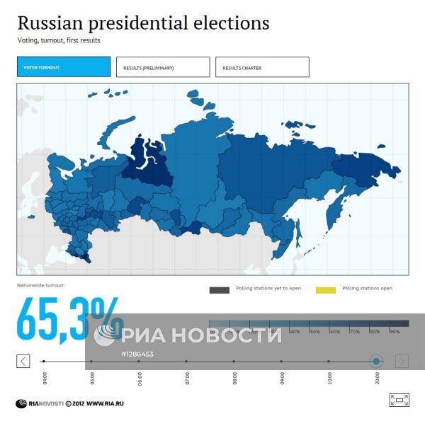 Карта выборов президента России