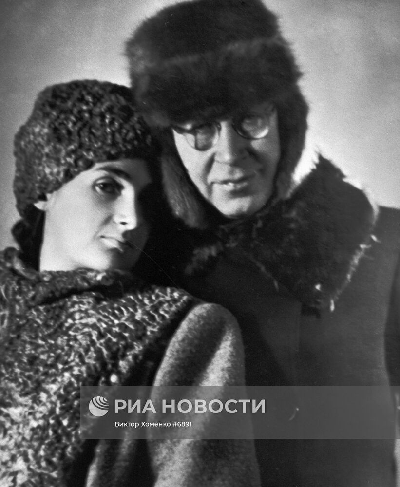 С.Прокофьев с женой М. Мендельсон-Прокофьевой