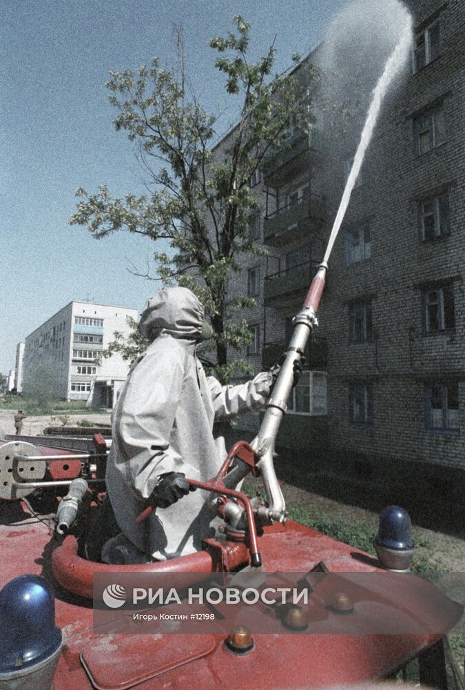 Дезактивация зданий в Чернобыле после аварии