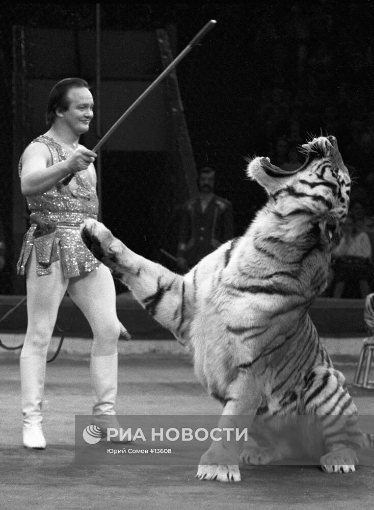 Мстислав Запашный с дрессированным тигром