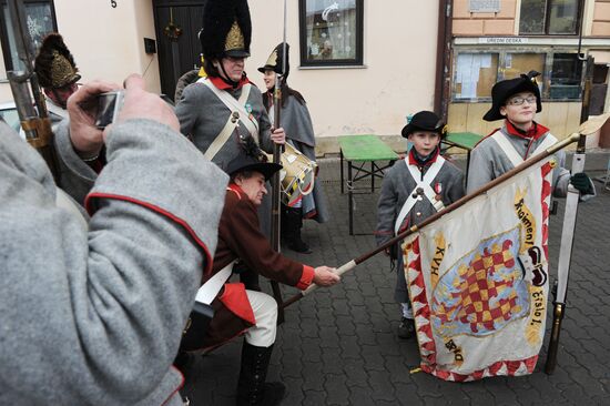 Реконструкция битвы при Аустерлице в Чехии