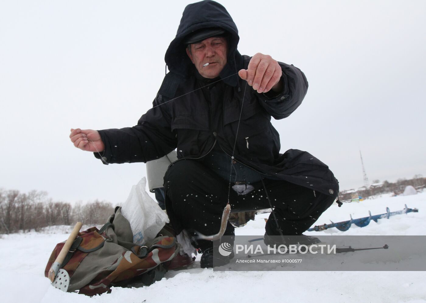 Зимняя рыбалка на Иртыше