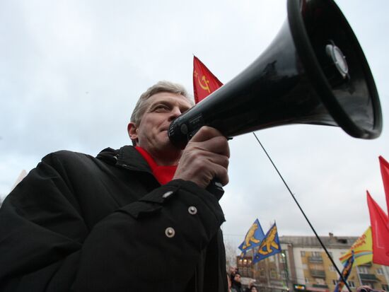 Акция протеста против фальсификации выборов в Калининграде