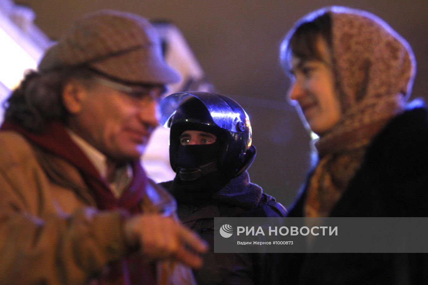 Акция протеста у станции метро "Гостиный Двор" в Петербурге