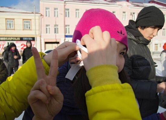 Акция протеста против фальсификации выборов в Улан-Удэ