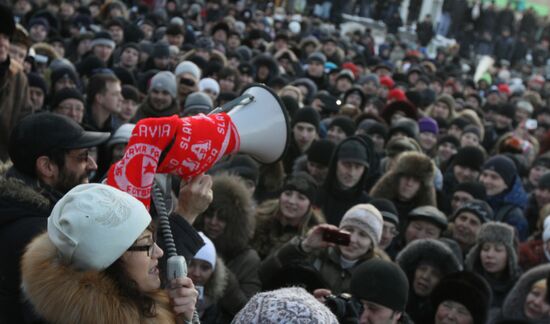 Акция протеста против фальсификации выборов в Омске