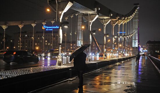 Аномально теплый декабрь в Москве