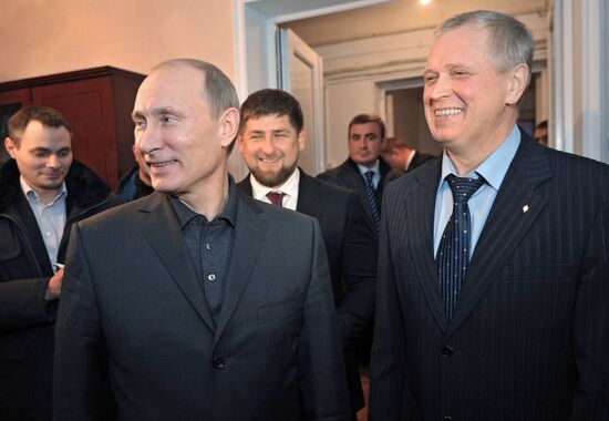Рабочая поездка Владимира Путина в Гудермес