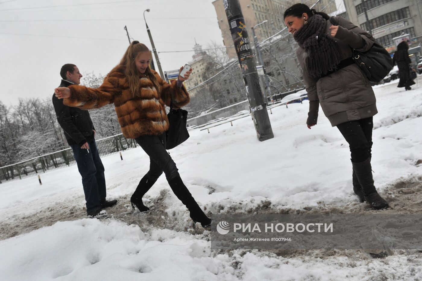 Снегопад в Москве