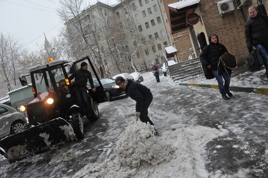 Снегопад в Москве