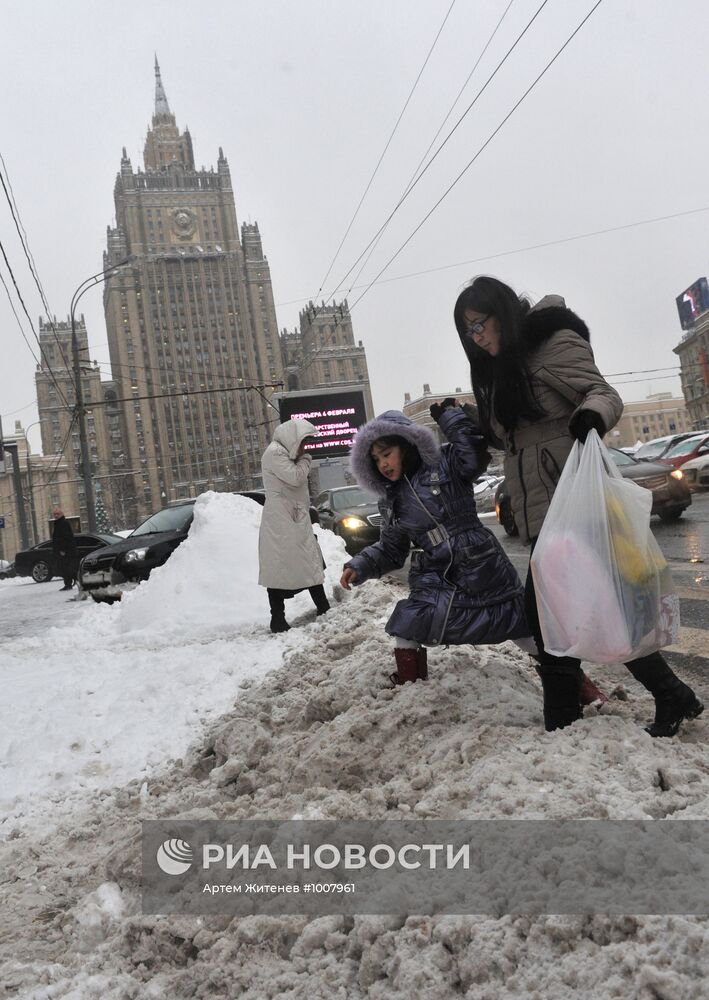 Снегопад в Москве
