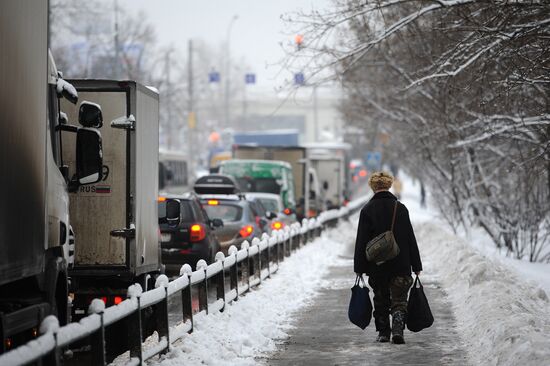 Снегопад в Москве