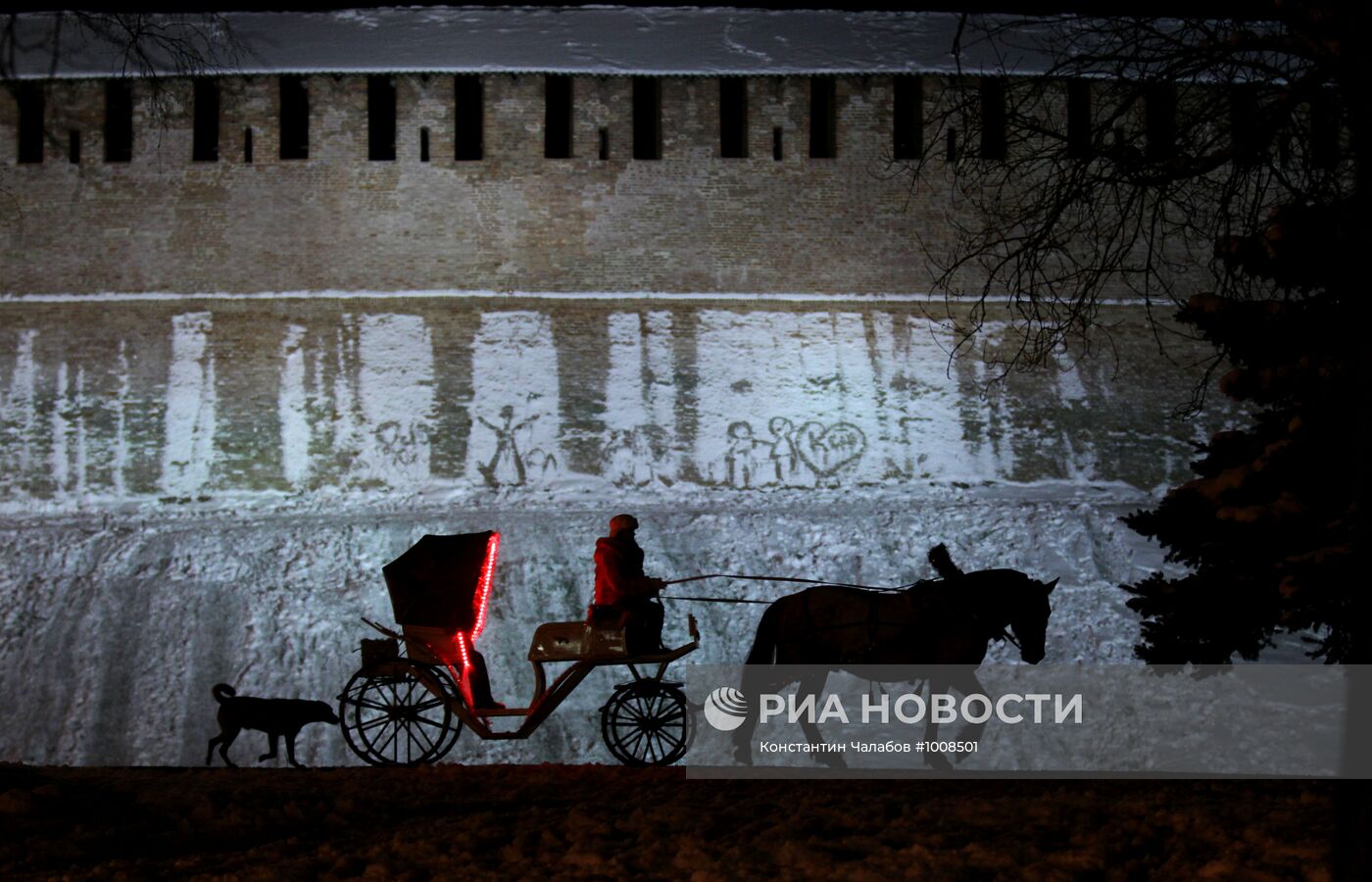 Зажжение огней главной Новогодней елки в Великом Новгороде