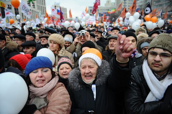 Митинг оппозиции "За честные выборы" в Москве