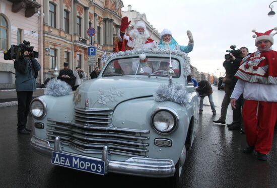 Встреча Деда Мороза в Санкт-Петербурге
