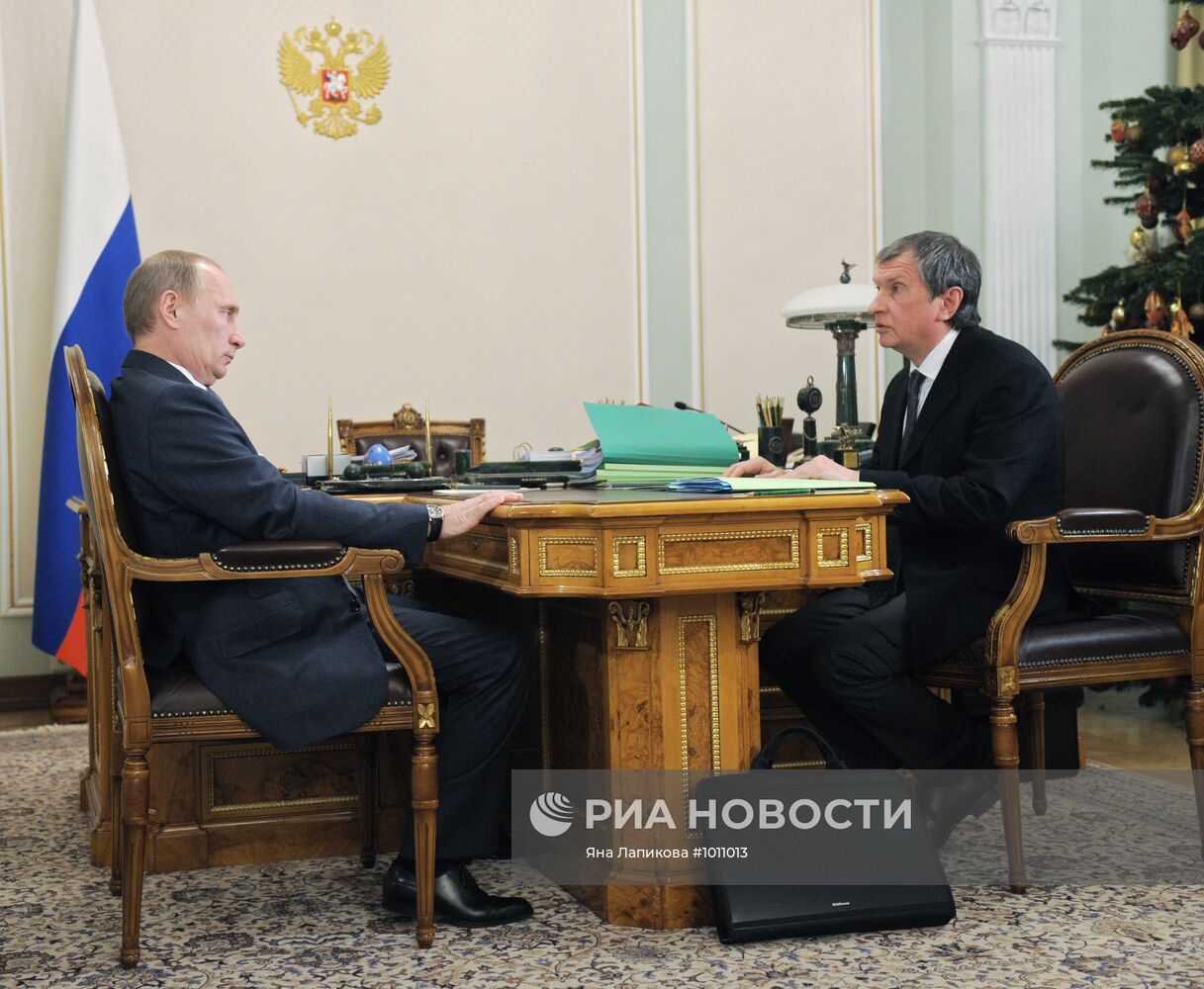 Встреча Владимира Путина с Игорем Сечиным