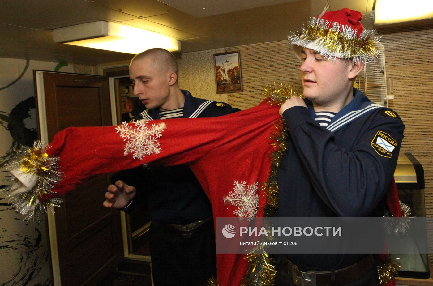 Встреча Нового года на гвардейском ракетном крейсере "Варяг"