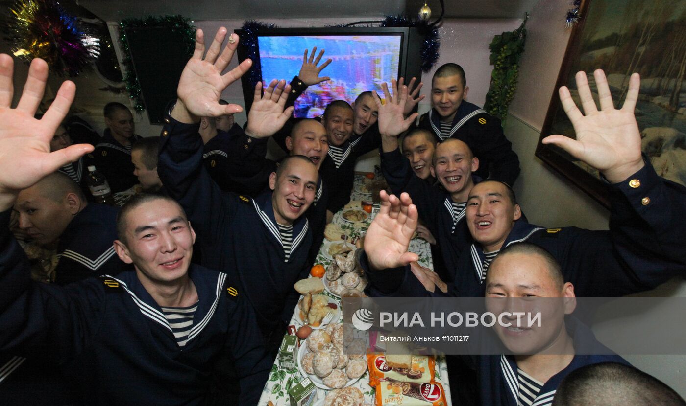 Встреча Нового года на гвардейском ракетном крейсере "Варяг"