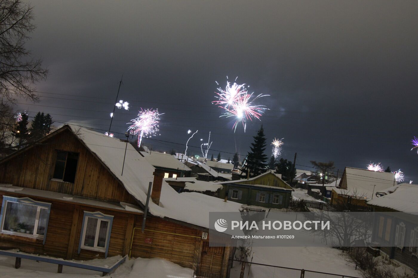 Празднование Нового года в Омской области