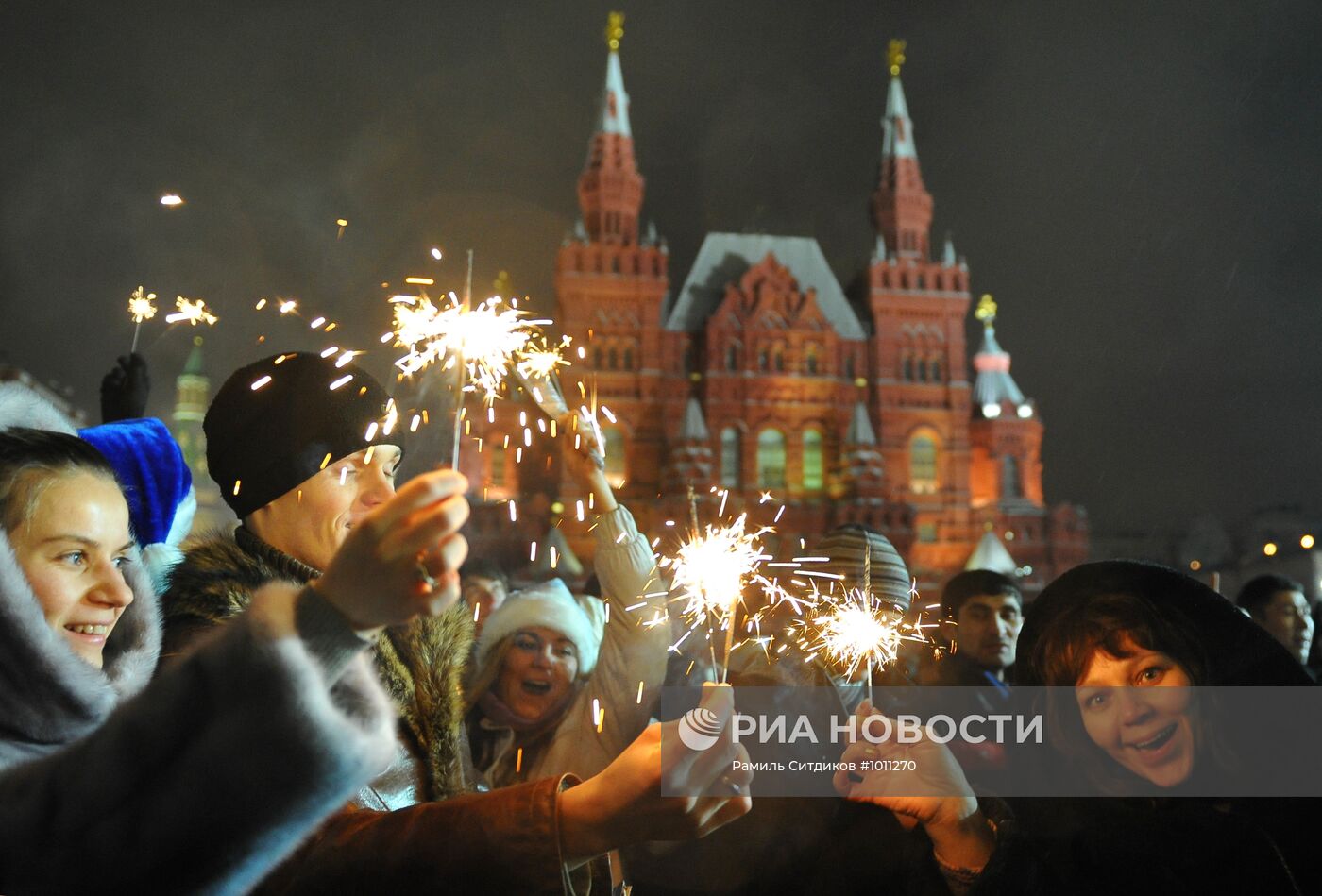 Празднование Нового года в Москве