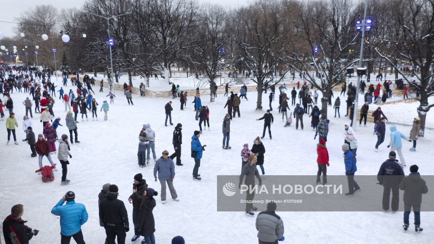 Каток в московском парке ЦПКиО