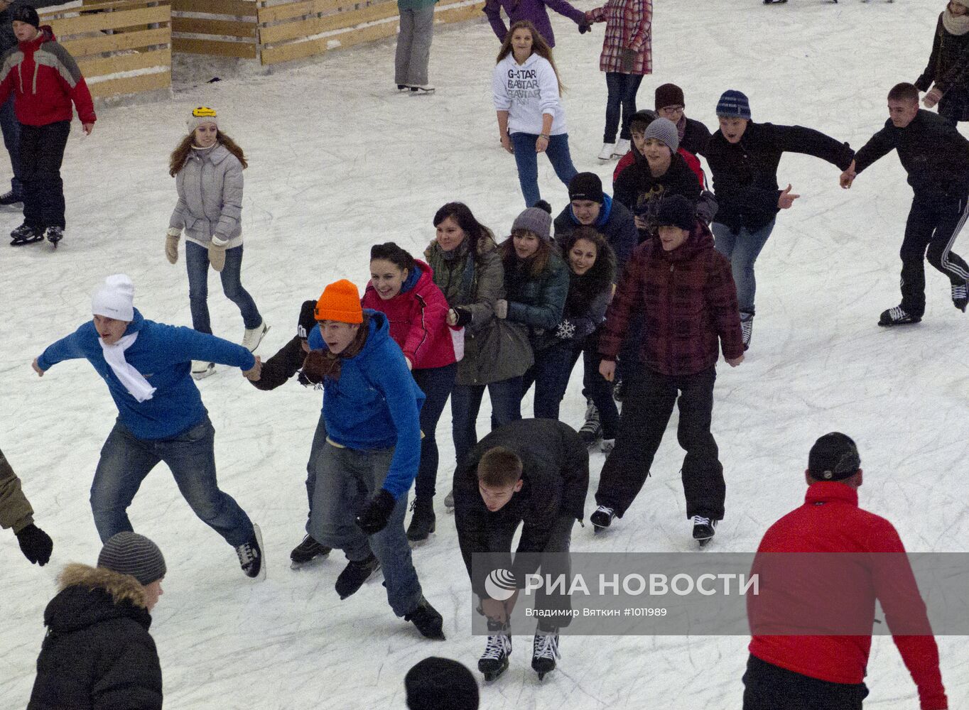 Каток в московском парке ЦПКиО