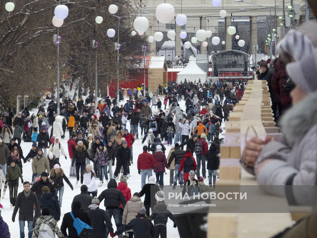 Каток в московском парке ЦПКиО