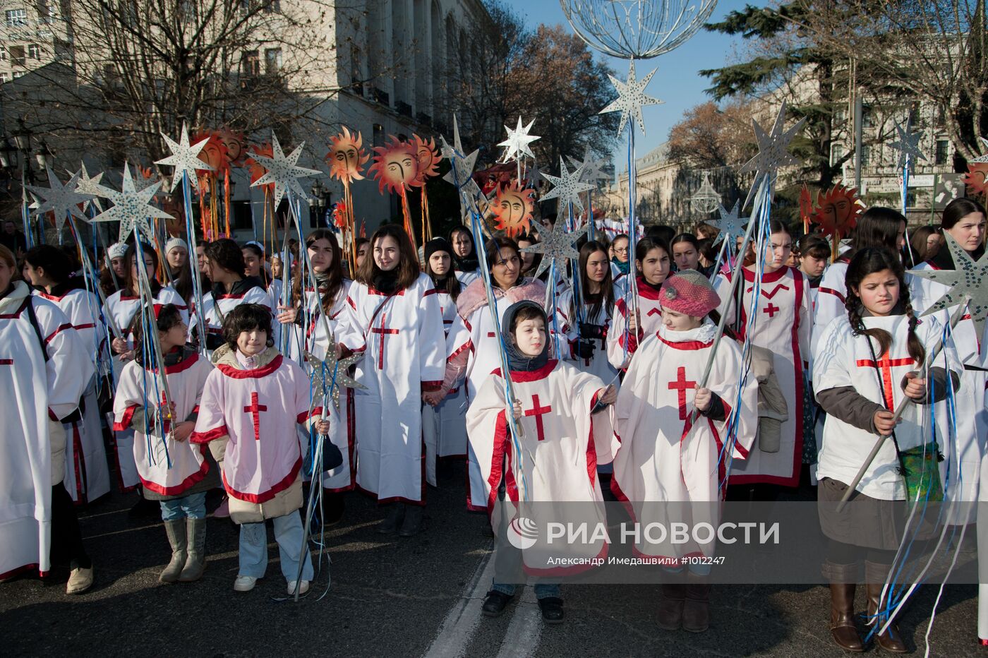 Праздничное рождественское шествие "Алило" в Тбилиси