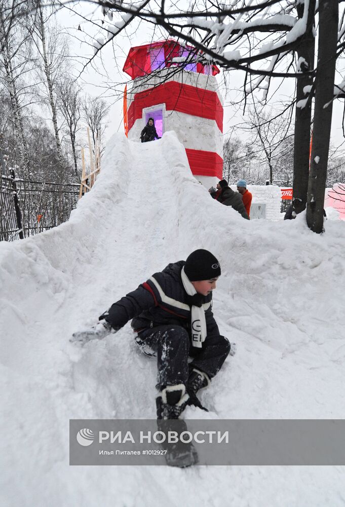 Открытие снежного города в Сокольниках