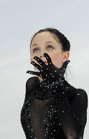 Тренировка фигуристов перед началом Юношеской Олимпиады