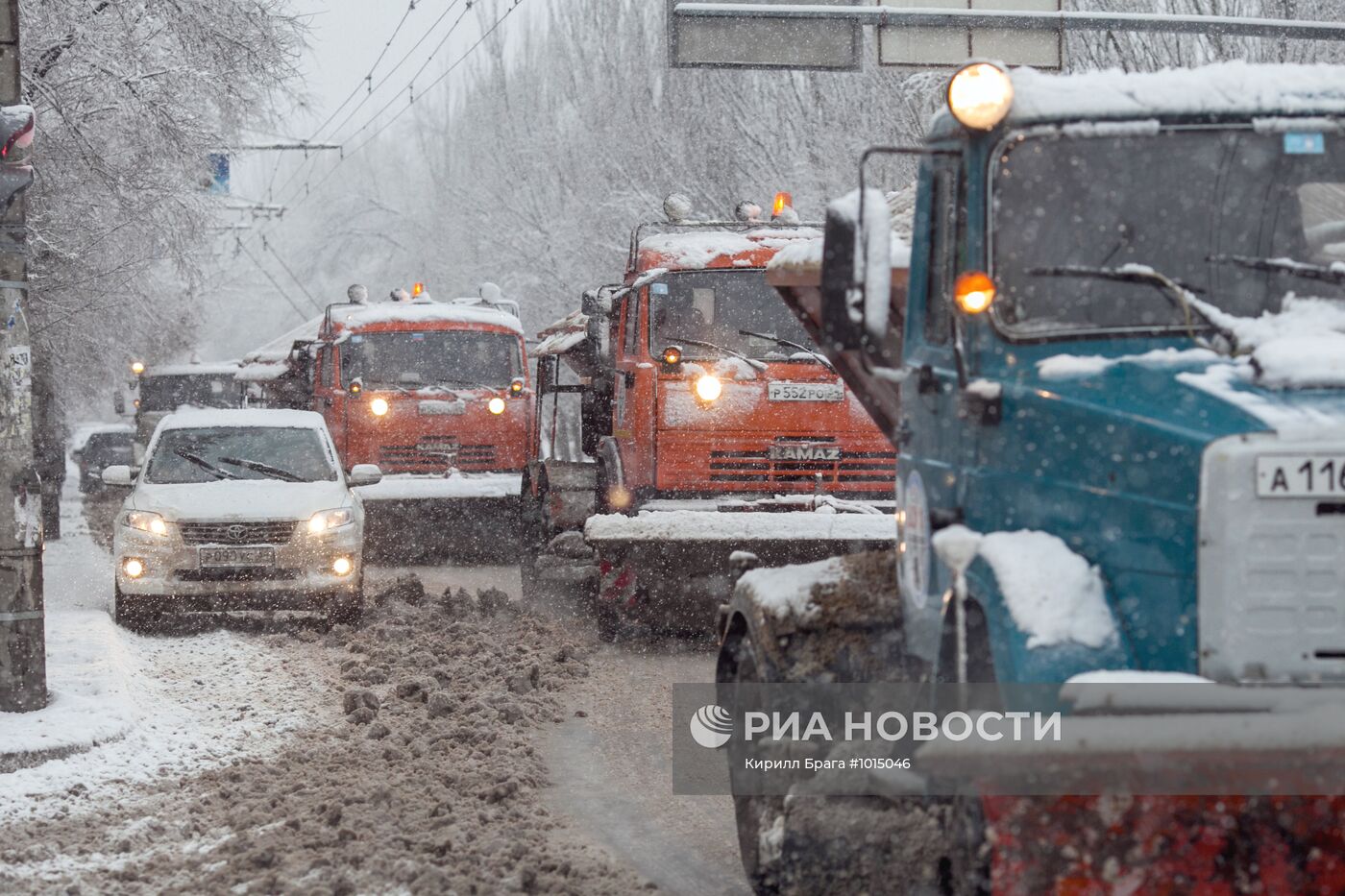 Снегопад в Волгограде