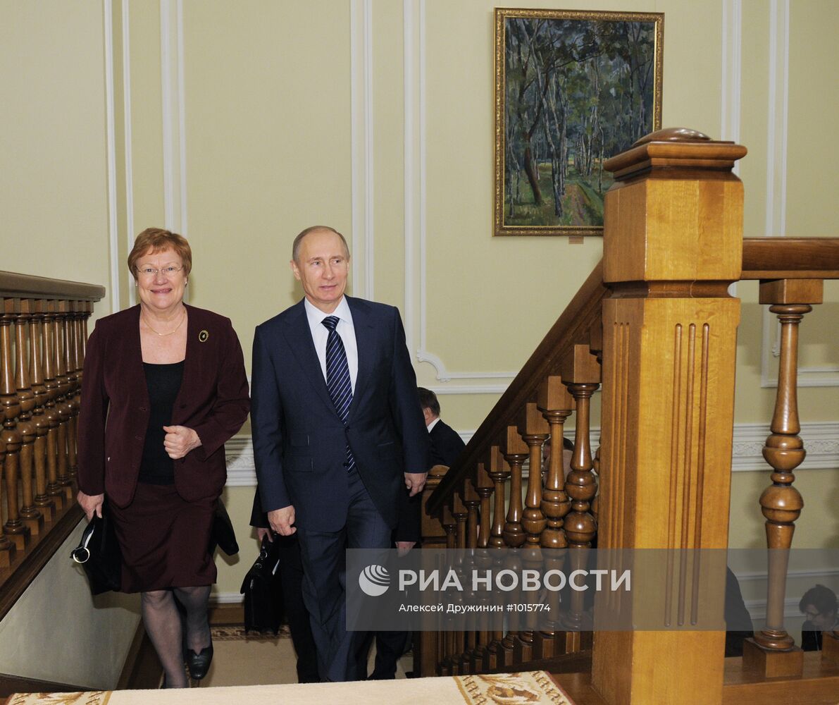 Встреча В. Путина и Т. Халонен