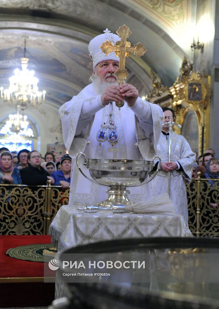 Патриаршее служение в праздник Крещения Господня