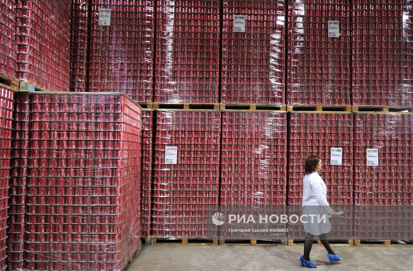 Работа завода Coca-Cola в Москве