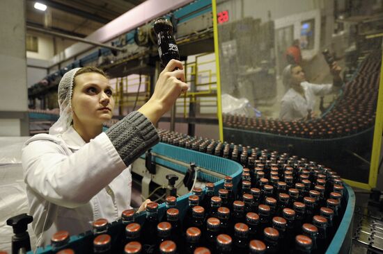 Работа завода Coca-Cola в Москве