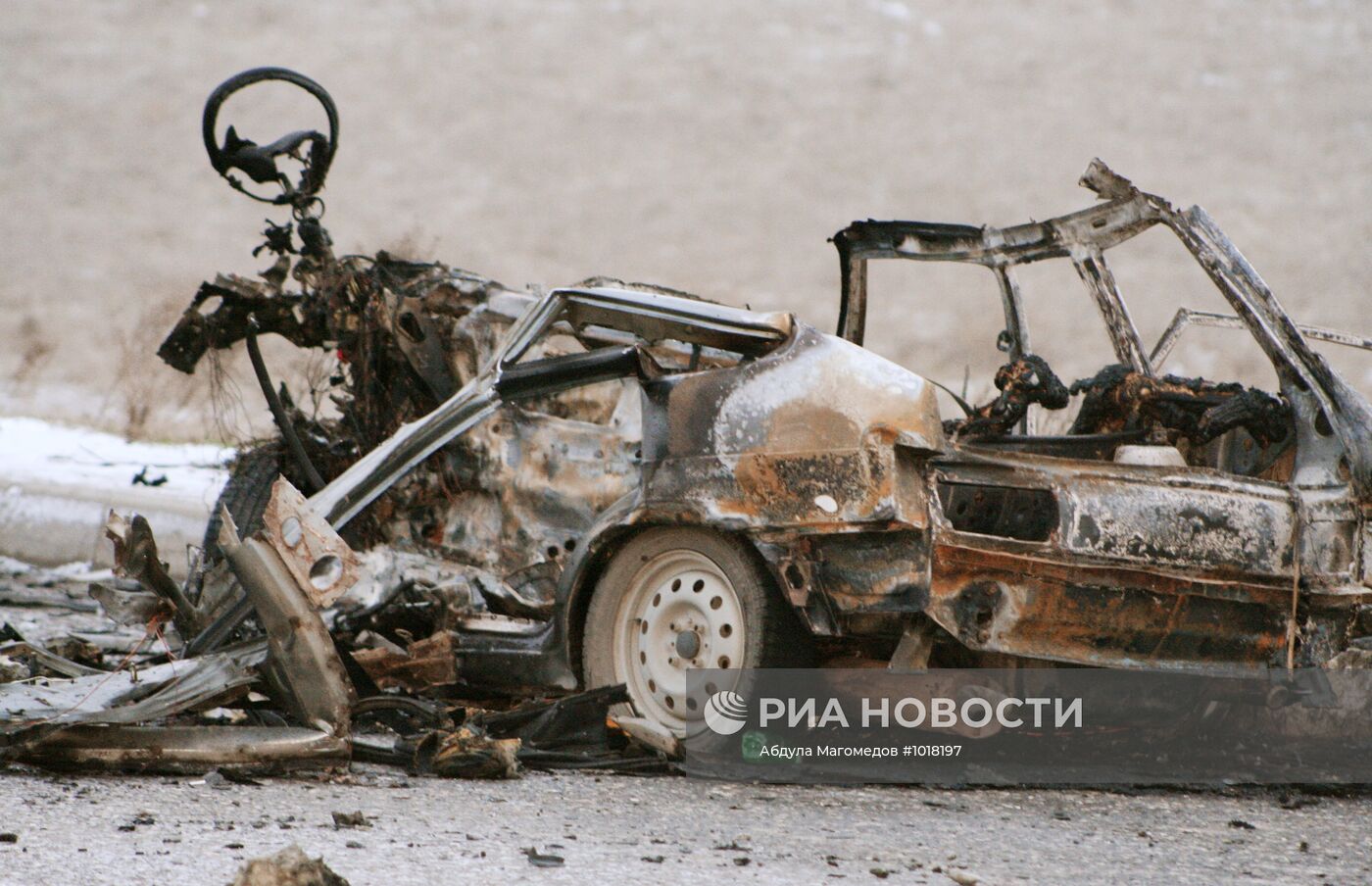 Взрыв автомобиля в дагестанском Избербаше | РИА Новости Медиабанк