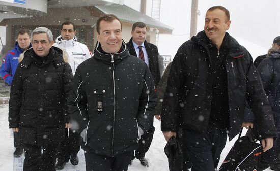 Президенты России, Армении и Азербайджана в Сочи