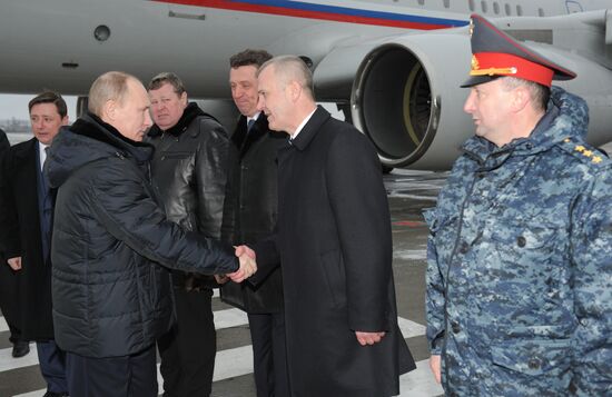 В.Путин прибыл с рабочей поездкой в СКФО
