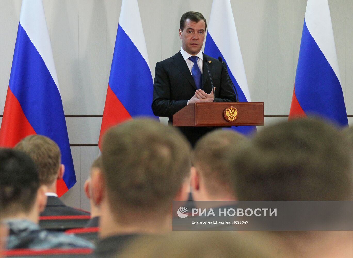 Д.Медведев посетил Главное управление МВД РФ по Московской обл.