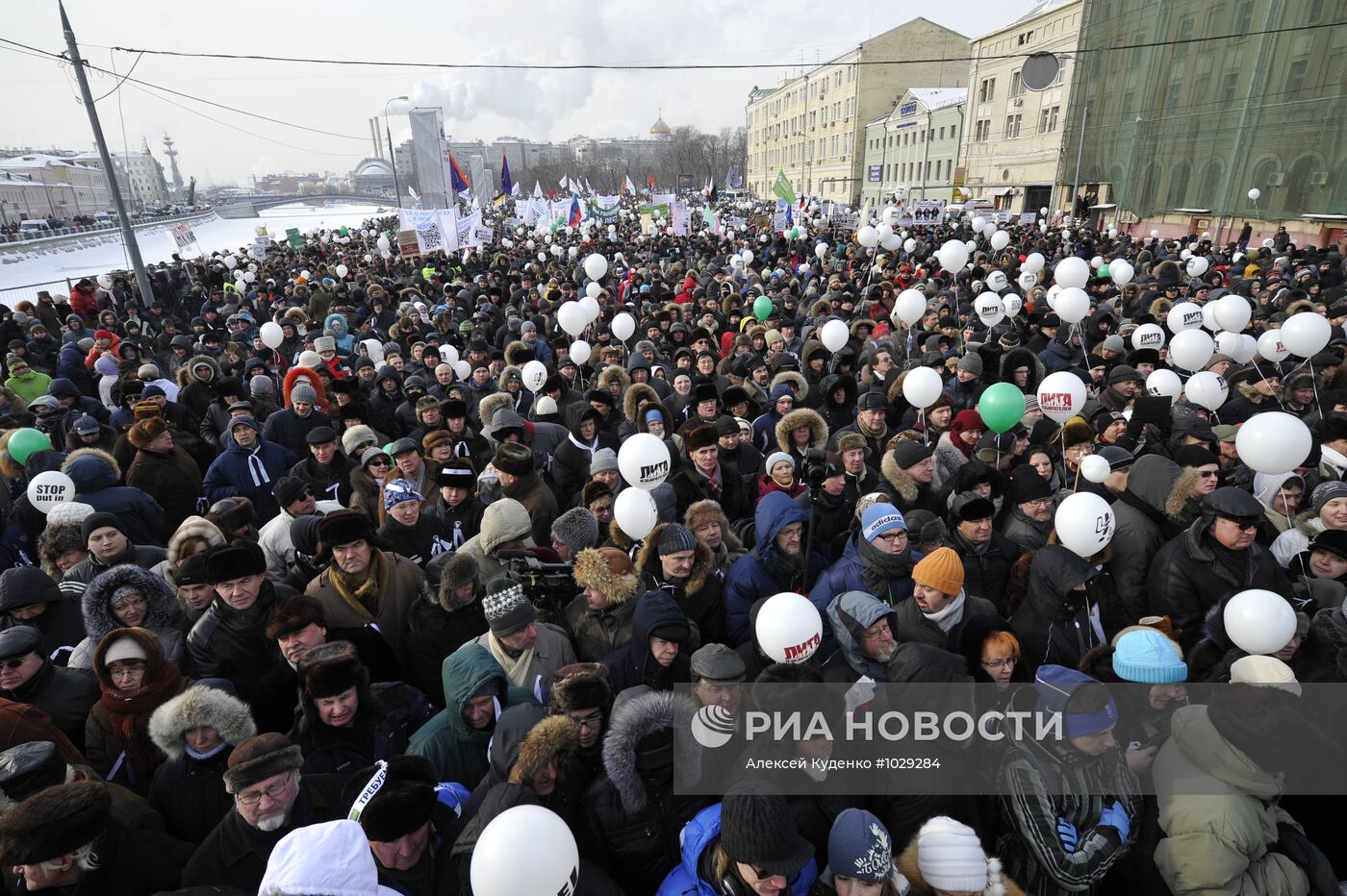 Митинг и шествие "За честные выборы" в Москве