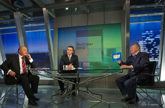 Дебаты между В. Жириновским и Г. Зюгановым