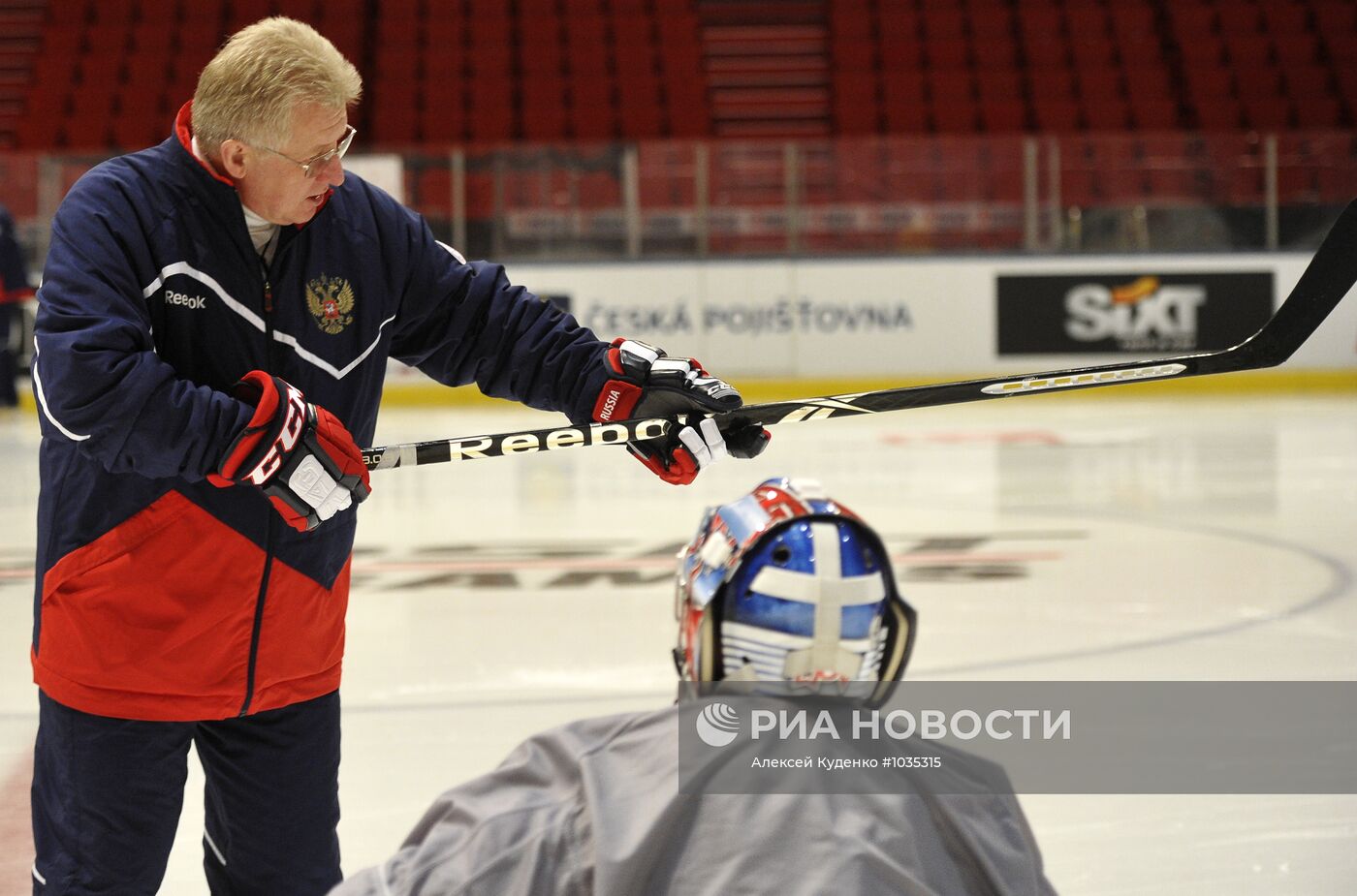 Хоккей. Шведские игры. Тренировка сборной России