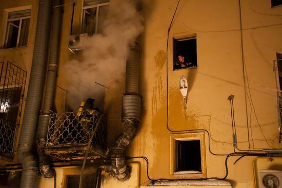 Последствия взрыва газового баллона в кафе "Белладжио"