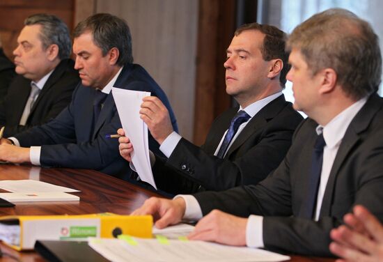 Д.Медведев встретился с лидерами политических партий