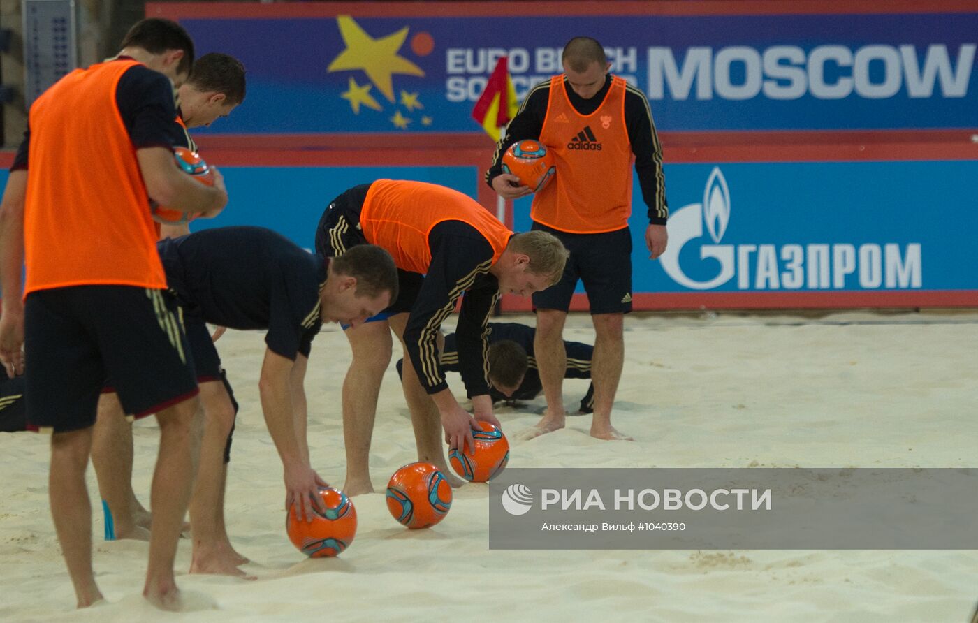 Пляжный футбол. Чемпионат Европы. Тренировка сборной России