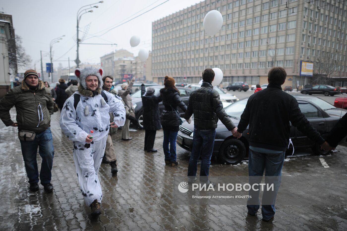 Акция "Белый круг" в Москве