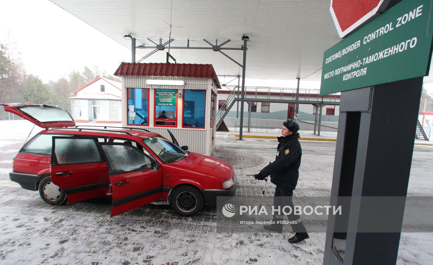 Работа пограничной заставы на российско-литовской границе