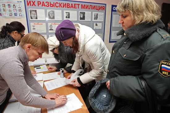 Подготовка участков к голосованию по выборам президента РФ